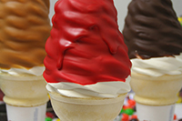 Soft-Serve Cones with Dip Tops